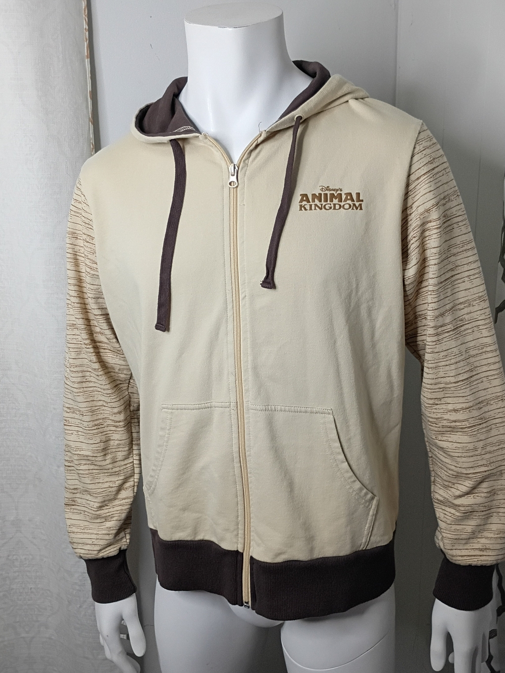 Disney Animal Kingdom Tree Of Life Unisex Adult Cream Zip Hoodie, XL
